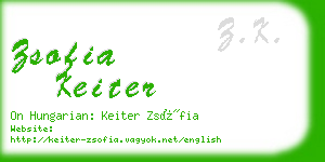 zsofia keiter business card